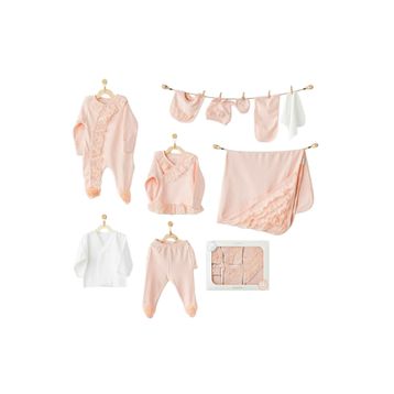 Andywawa AC25311 Newborn Chic Girl 10 Parça Bebek Hastane Çıkışı