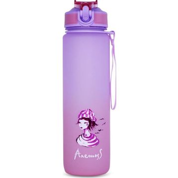 Anemoss Denizci Kız Tritan 1000 ml Mor Matara