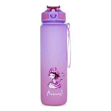 Anemoss Denizci Kız Tritan 1000 ml Mor Matara