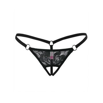 Angel Ağı Açık Siyah Dantelli Fantezi İç Çamaşırı G String