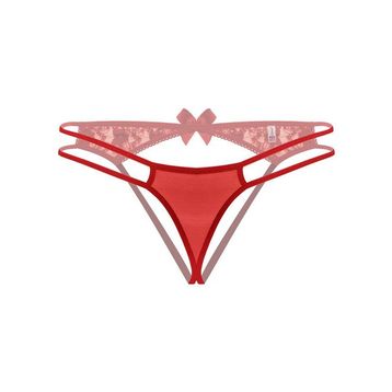 Angel Kırmızı Dantelli Arkası Açık Fantezi Külot Tanga