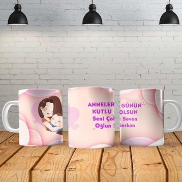 Angel Of Life Anneler Günü 2 Kişiye Özel Baskılı Yeni Tasarım Sihirli Kupa Bardak