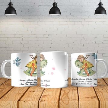 Angel Of Life Anneler Günü 3 Kişiye Özel Baskılı Yeni Tasarım Kupa Bardak