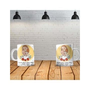 Angel Of Life Anneler Günü 5 Kişiye Özel Baskılı Yeni Tasarım Sihirli Kupa Bardak