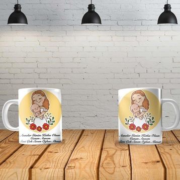 Angel Of Life Anneler Günü 5 Kişiye Özel Baskılı Yeni Tasarım Sihirli Kupa Bardak