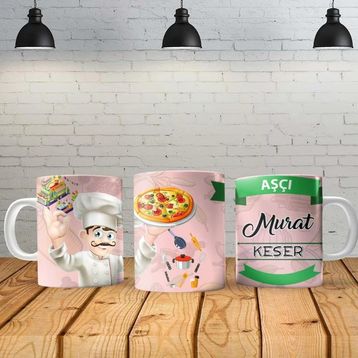 Angel Of Life Aşçı Kişiye Özel Baskılı Yeni Tasarım Sihirli Kupa Bardak