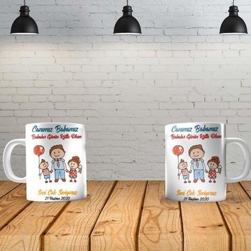 Angel Of Life Babalar Günü 2 Kişiye Özel Baskılı Yeni Tasarım Sihirli Kupa Bardak