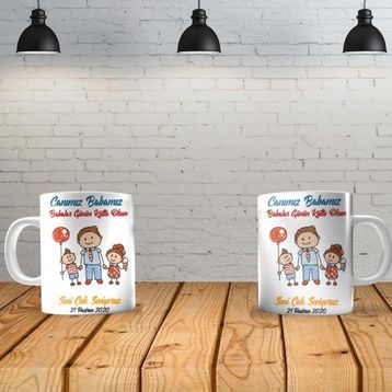 Angel Of Life Babalar Günü 2 Kişiye Özel Baskılı Yeni Tasarım Sihirli Kupa Bardak