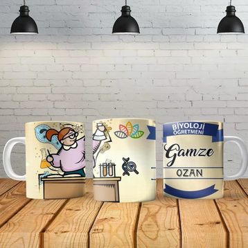 Angel Of Life Biyoloji Öğretmeni Kişiye Özel Baskılı Yeni Tasarım Sihirli Kupa Bardak