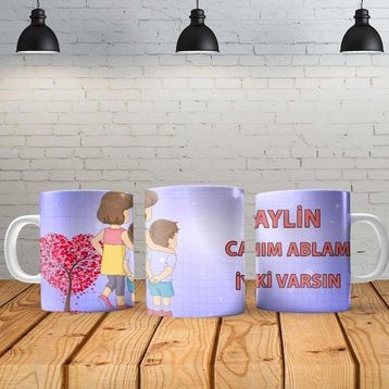Angel Of Life Canım Ablam Kişiye Özel Baskılı Yeni Tasarım Kupa Bardak