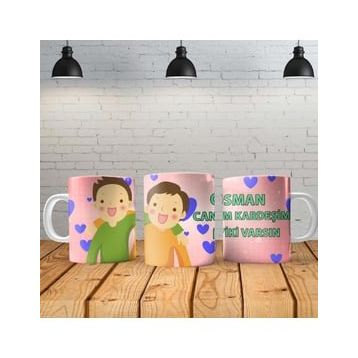 Angel Of Life Canım Kardeşim - Erkek Kişiye Özel Baskılı Yeni Tasarım Sihirli Kupa Bardak