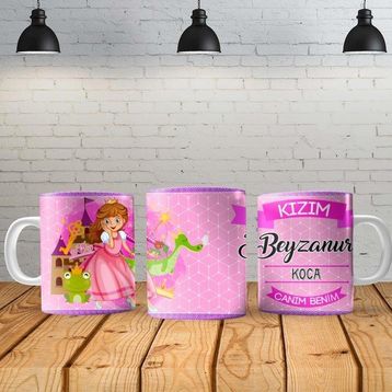 Angel Of Life Canım Kızım Kişiye Özel Baskılı Yeni Tasarım Sihirli Kupa Bardak