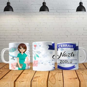 Angel Of Life Cerrah Kadın Kişiye Özel Baskılı Yeni Tasarım Kupa Bardak