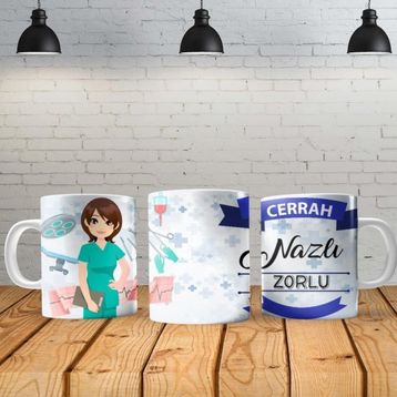 Angel Of Life Cerrah Kadın Kişiye Özel Baskılı Yeni Tasarım Kupa Bardak
