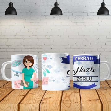 Angel Of Life Cerrah Kadın Kişiye Özel Baskılı Yeni Tasarım Kupa Bardak