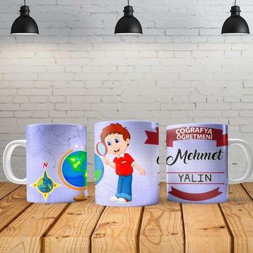 Angel Of Life Coğrafya Öğretmeni Kişiye Özel Baskılı Yeni Tasarım Kupa Bardak