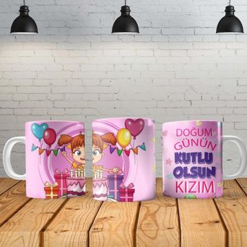 Angel Of Life Doğum Günü Kız Kişiye Özel Baskılı Yeni Tasarım Sihirli Kupa Bardak