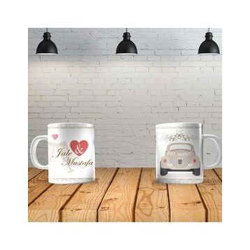 Angel Of Life Düğün 4 Kişiye Özel Baskılı Yeni Tasarım Sihirli Kupa Bardak