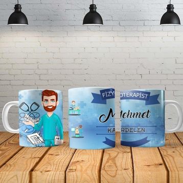 Angel Of Life Fizyoterapist Erkek Kişiye Özel Baskılı Yeni Tasarım Kupa Bardak