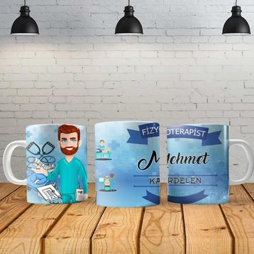 Angel Of Life Fizyoterapist Erkek Kişiye Özel Baskılı Yeni Tasarım Sihirli Kupa Bardak
