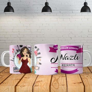 Angel Of Life Güzellik Uzmanı Kişiye Özel Baskılı Yeni Tasarım Sihirli Kupa Bardak