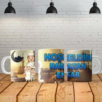 Angel Of Life Hoşgeldin Ramazan Kişiye Özel Baskılı Yeni Tasarım Sihirli Kupa Bardak