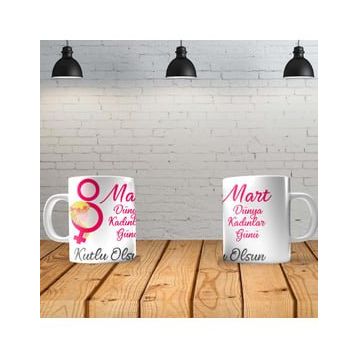 Angel Of Life Kadınlar Günü 3 Kişiye Özel Baskılı Yeni Tasarım Sihirli Kupa Bardak