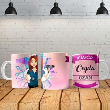 Angel Of Life Kuaför Kişiye Özel Baskılı Yeni Tasarım Kupa Bardak