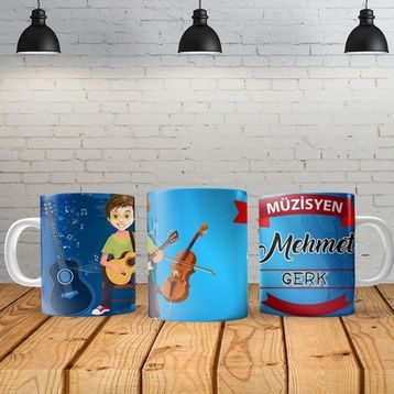 Angel Of Life Müzisyen Kişiye Özel Baskılı Yeni Tasarım Sihirli Kupa Bardak
