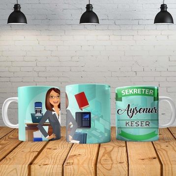 Angel Of Life Sekreter Kişiye Özel Baskılı Yeni Tasarım Kupa Bardak
