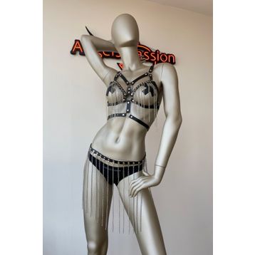 Angels Passion Fantazi Giyim Zincirli Etek ve Büstiyer Takım