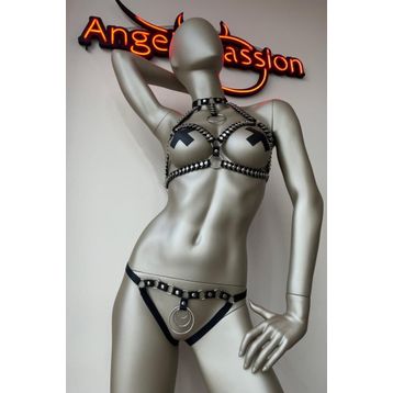 Angels Passion Halka Detaylı Tarz Harness Sütyen Takım