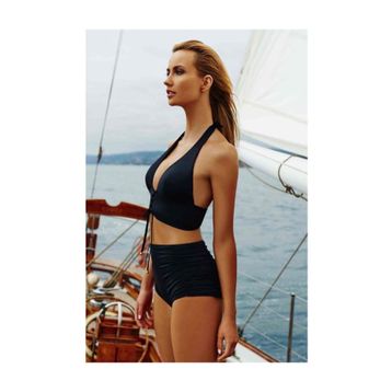 Angelsin Siyah Şık Bikini Üst