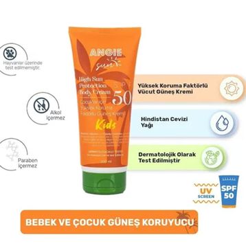 Angie Spf 50 200 ml Sun Kids Güneş Kremi