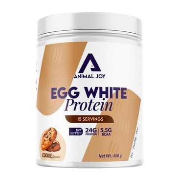Animal Joy Egg White 450 gr 15 Servis Kurabiye Aromalı Protein Tozu