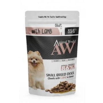 Animal World Kuzulu Küçük Irk 85 gr Yetişkin Köpek Konserve Maması