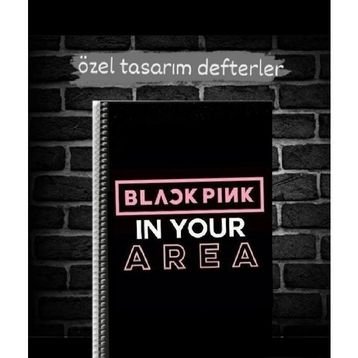 Anime And Your World Black Pink Temalı Özel Tasarım Defter