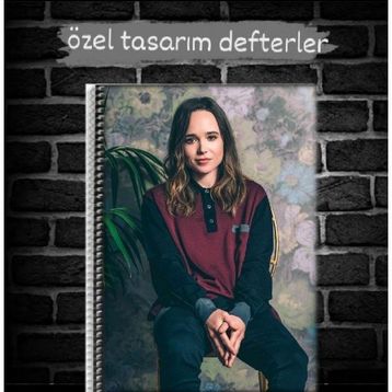 Anime And Your World Ellen Page Özel Tasarım Defter