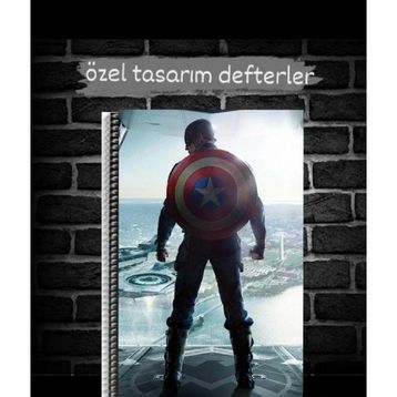 Anime And Your World Kaptan Amerika Özel Tasarım Defter