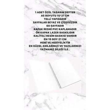 Anime And Your World Özel Tasarlanabilir Tasarım Defter