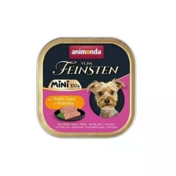 Animonda Von Feinsten 100 gr Tavuk ve Kaz Etli Mini Irk Yetişkin Köpek Konservesi