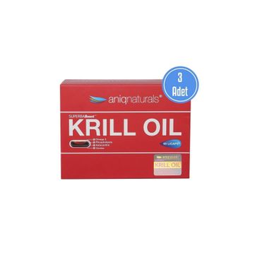 Aniqnaturals Krill Oil Omega-3 60 Kapsül Balık Yağı