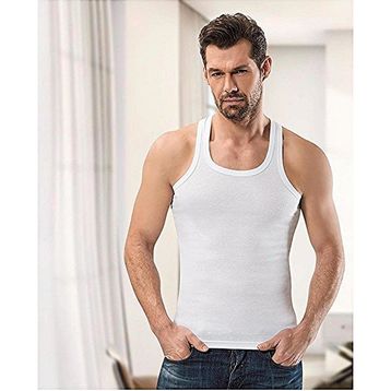 Anıt 1106 Ribana Spor Renkli 3'lü Beyaz Erkek Atlet