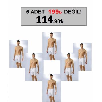 Anıt 1114 Uzun Paça Beyaz Boxer