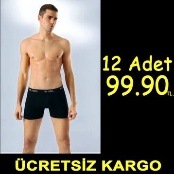 Anıt 1115 Kısa Paça Siyah Boxer