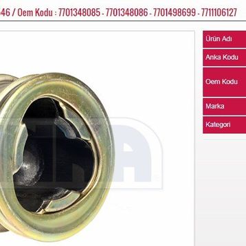 Anka 40546 Renault R12 Üçgen Aks Lalesi