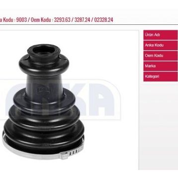 Anka 9003 J9 Aks Dış Körüğü