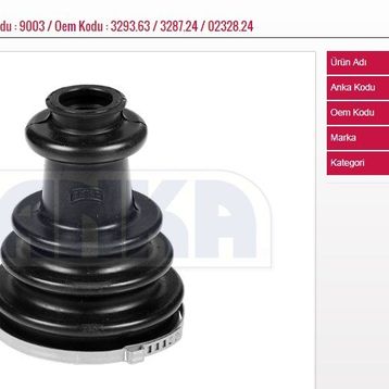 Anka 9003 J9 Aks Dış Körüğü