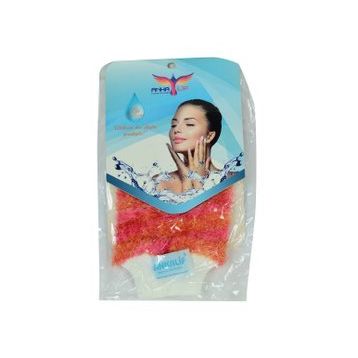 Ankalif Pembe Turuncu 20x10 cm Lastikli El Geçmeli Yumuşak Eldiven Banyo Lifi