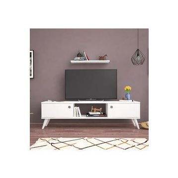 Ankara MobiLya Emre Beyaz 140 cm Tv Sehpası